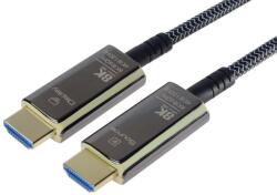 PremiumCord Ultra High Speed HDMI 2.1 optikai kábel 8K @ 60Hz, aranyozott 50m (kphdm21t50)
