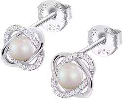 Lotus Silver Ezüst bedugós fülbevaló cirkónium kövekkel és gyöngyökkel LP3094-4/1