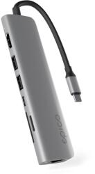 Epico 7in1 Multimedia Hub 8K USB-C csatlakozóval - szürke (9915112100071)