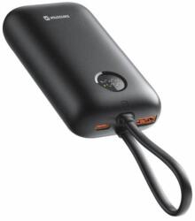 SWISSTEN POWER BANK VOLTBOX 35W 10000 mAh BEÁLLÍTOTT USB-C ÉS LIGHTNING KABELEK FEKETE (22013936)