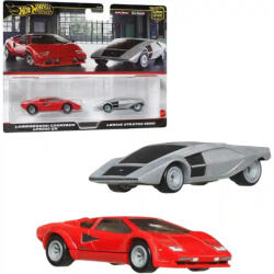Mattel Hot Wheels Premium Lamborghini Countach LP5000 QV és Lancia Stratos Zero kisautók (JBL02) - morzsajatekbolt