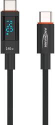 ANSMANN 1700-0176 USB kábel USB 2.0 1, 2 M USB C Antracit (1700-0176)