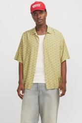JACK & JONES Jack & Jones, Rövid ujjú mintás ing, Khaki, XL (12271103-CEDAR-XL)