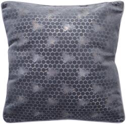 Eurofirany Díszpárnahuzat, VELVET 45x45, Szürke / Aranyszín