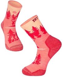 Try To Fly Alpinist merinó gyapjú túra zokni, 35-38 EU, rózsaszín (TF32-314-1)