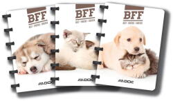 Adoc Caiet A6, 72 file - 90g/mp, coperta PP imagini animale, AURORA Adoc Pet collection - dictando (CR11.100) - vexio