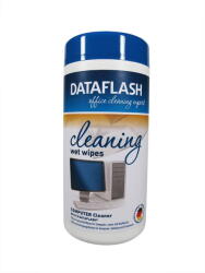 DATAFLASH Servetele umede pentru curatare suprafete din plastic, 100/tub, DATA FLASH (DF-1512) - vexio
