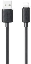 USAMS ky adatkábel, usb - lightning, 2.4a, gyorstöltő, 100cm, fekete, kompatibilis: Apple IPAD, 3rd Generation, / iPhone 5C / iPhone 7 Plus 5.5