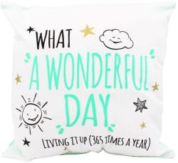 Nekupto Dekoratív párna Nekupto - "Milyen csodálatos nap", 30x30 cm, pamut (NKDC6PLW006)
