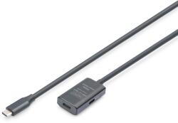 ASSMANN USB 3.0 Type C Hosszabbító Fekete 5m DA-73108 (DA-73108)