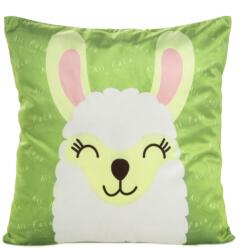 Eurofirany Kids lámás bársony párnahuzat Zöld/fehér 45x45 cm (404154)