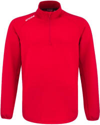 CCM LOCKER ROOM FLEECE 1/4 ZIP Red Férfi-melegítőfelső S