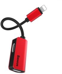 Baseus Lightning elosztó piros 1db lightning 2db lightning anya Baseus L37 (LM00874)