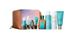 Moroccanoil Regeneráló utazó készlet, Repair sampon, 70 ml + Repair balzsam, 70 ml + Kezelőolaj, 25 ml + Kézkrém, 40 ml