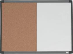 Nobo Tabla NOBO Combo, 58x43cm, magnetica si pluta + marker, tavita, magneti, rama alba, gri sau neagra (NB-1903784) - vexio