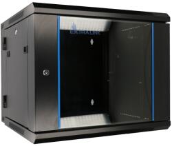 Extralink Rack szekrény, Extralink, 9U, Falra szerelhető, Fekete (EX.12943)