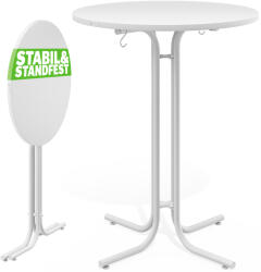 Deuba Masa de bar pliabila Ø70 cm - alba