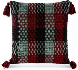 Eurofirany Párnahuzat, Eurofirany, Poly 6, Glamour, Kockás, 45x45 cm, poliészter, zöld/piros (440074)