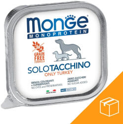 Monge Monoprotein Pate Alutálcás Kutyaeledel (100% Pulyka) - 24x150 g