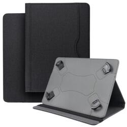 Gigapack tabletvédő álló, textil hatású, univerzális, flip, oldalra nyíló, asztali tartó, gumírozott belső, 10" méret, fekete (GP-162381_B)