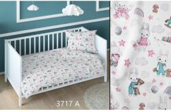 Karo 40x40-es fehér rózsaszín nyuszik gyerek párnahuzat cipzárral 3717 A KARO Cotton Max (2359248)