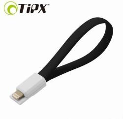 Tipx iPhone 8pin adatkábel, mágneses, fekete, (22cm, nagy sebességű) TiPX