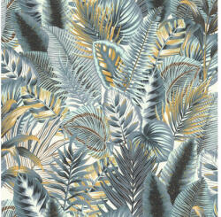 Rasch Tapet vlies Rasch 833997 Rhapsody frunze tropicale albastru 10, 05x0, 53 m (833997)