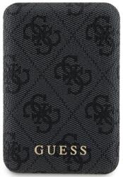 GUESS GUPB5FP4EMGK 4G Leather Metal Logo MagSafe Powerbank 15W 5000 mAh-Fekete