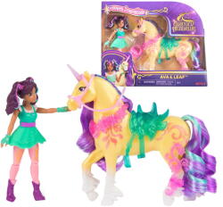 Spin Master Spin Master Unicorn Academy - Ava and Unicorn Leaf, toy figure with real mane and tail and brush (6072678) Figurina