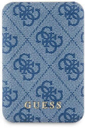 GUESS GUPB5FP4EMGB 4G Leather Metal Logo MagSafe Powerbank 15W 5000 mAh-Kék