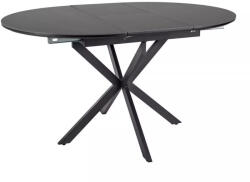 SIGNAL MEBLE Gaston Ceramic Kihúzható Kerek Étkezőasztal Kerámia Matt Fekete (SIG-GASTONC100)