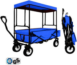 Leziter Összecsukható kerti strandkocsi tetővel kék