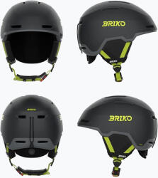 Briko Скиорска каска Briko Aran matt shark grey/light grey/electric lime