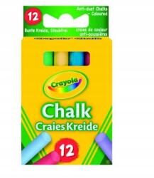 Crayola Pormentes Színes Kréta, 12 szín, táblára, tartós