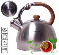 Kamille Matt Acél Vízforraló Síppal Vastag Alj Gáz Indukciós 2L Kamille (KM-0694N)