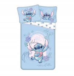 Jerry Fabrics Ágyneműhuzat 140x200 Lilo és Stitch Wave kék párnahuzat 70x90 (24BS120)