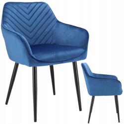 NAPOLI Sötétkék Bársony Szék
