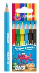 Junior Creioane colorate JUNIOR Ocean World MINI hexagonale - set de 6 buc