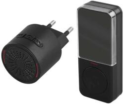 EMOS Vezeték nélküli, konnektorba dugható csengő 230V + 1xCR2032, fekete P5734B (EMS1418)