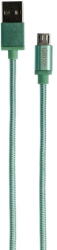Grixx Cablu date GRIXX - Micro USB to USB, impletit, lungime 1m - verde (GRCAMUSBFGN01) - pcone