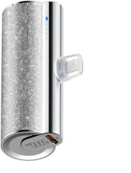 VEGER Powerbank W0573P PlugOn 5000 mAh Beépített Lightning Csatlakozóval 12W-Ezüst Színű