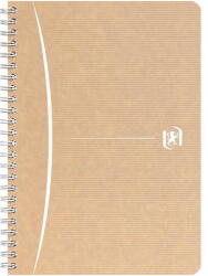 OXFORD Caiet cu spirala A5, OXFORD Touareg, 90 file-90g/mp, coperta carton reciclat, kraft/dungi ass - dict (OX-400141845)