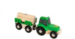 BRIO Tractor Brio cu remorcă și sarcină (OLP102233799) Trenulet