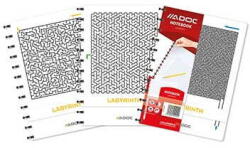 Adoc Caiet A5+, 72 file - 90g/mp, coperta carton embosat + PP - labyrinth, AURORA Adoc Crea - dictando (CR11.306)