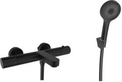 kielle Oudee - Termosztatikus kádcsaptelep tartozékokkal, matt fekete 10302SNT14 (10302SNT14)