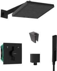 SANITINO - Zuhanyszett keverővel és rejtett testtel hansgrohe, kielle tartozékok, matt fekete SANI21HHK401 (SANI21HHK401)