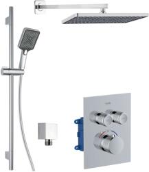 kielle Arkas I - Zuhanyszett rejtett termosztatikus csapteleppel, 2 készülékhez, tartozékokkal és testtel, króm 20611SPT10 (20611SPT10)