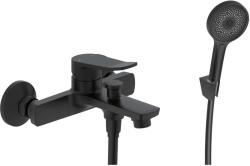 kielle Nefia - Fürdőkád csaptelep kiegészítőkkel, matt fekete 10327SN14 (10327SN14)