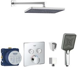 SANITINO - Zuhanyszett csapteleppel és Grohe rejtett testtel, kielle kiegészítőkkel, króm SANI21GKK011 (SANI21GKK011)