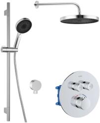 kielle Oudee - Zuhanyszett rejtett termosztatikus csapteleppel, 2 készülékhez, tartozékokkal és testtel, króm 20602SPT10 (20602SPT10)